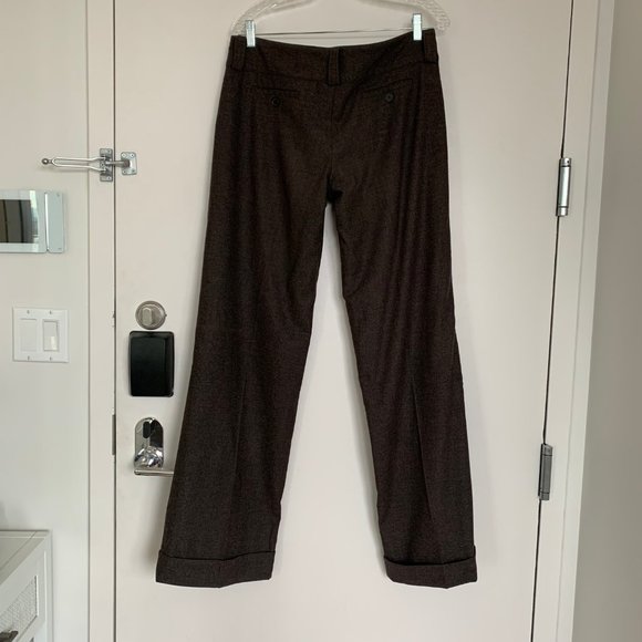 Burberry Wide Leg Wool Cuffed Pants - Picture 4 of 7